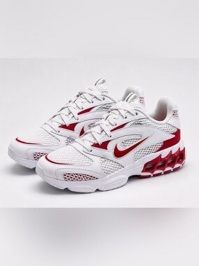 Nike Air Zoom Spiridon Cage 2 White women’s 9 University Red Sneakers CW3876-101